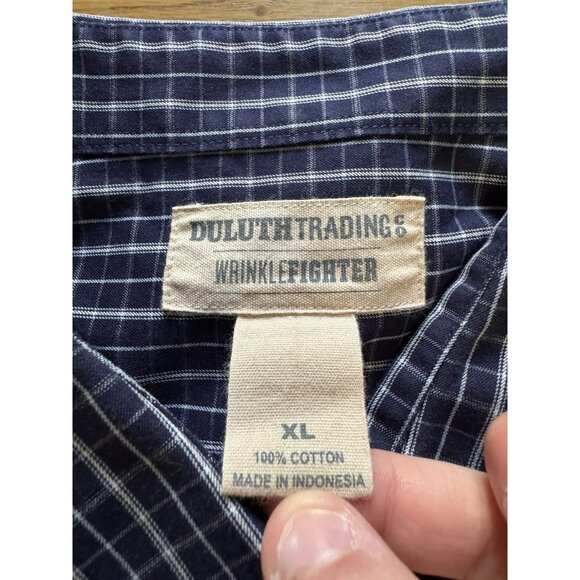 Duluth Trading Wrinkle Fighter Mens Button Down Long Sleeve Shirt Size XL Cotton - Picture 3 of 11